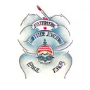 father with 2 daughters tattoo design idea