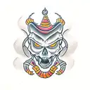 skull cat spider tattoo design idea