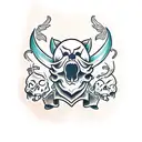 skull cat spider tattoo design idea