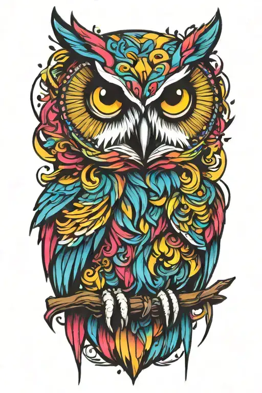owl tattoo design idea