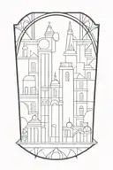 art deco architecture patterns tattoo design idea