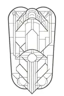 art deco architecture patterns tattoo design idea