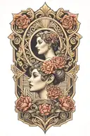 art deco tattoo design idea