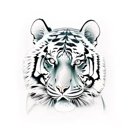 tiger climbing  tattoo design idea
