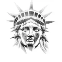 lady liberty  tattoo design idea
