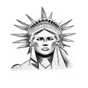 lady liberty  tattoo design idea