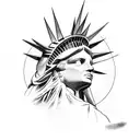 lady liberty  tattoo design idea