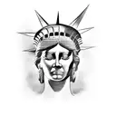 lady liberty  tattoo design idea