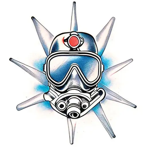 Diving goggles tattoo design idea