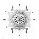 clock time waits for no one on hand tattoo design idea