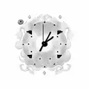 clock time waits for no one on hand tattoo design idea