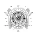 clock time waits for no one on hand tattoo design idea