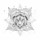 Leo constellation stars tattoo design idea