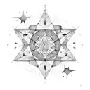 Leo constellation stars tattoo design idea