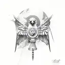 (veni vidi vici)  write on a bird shaowing freedom  tattoo design idea