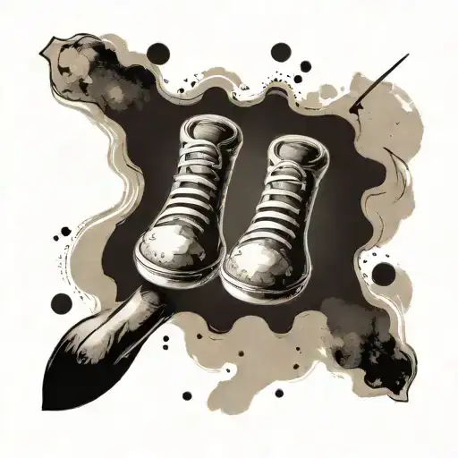 Babyfoot game pieces on a background of aged parchment tattoo design idea