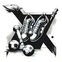 Babyfoot game pieces on a background of aged parchment tattoo design idea