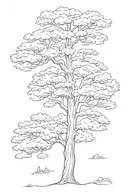 lebanese cedar tree tattoo design idea