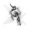 finix bird with reprsenting the time and fearless tattoo design idea