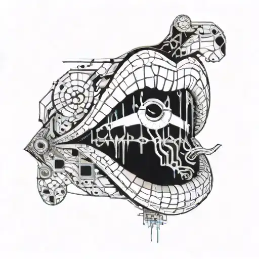 female mouth to tattoo design idea