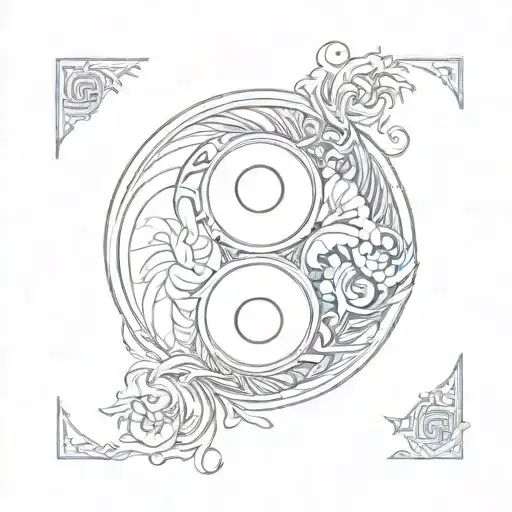 paint the yin yang symbol tattoo design idea