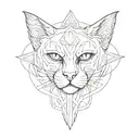 cat eternity symbol tattoo design idea