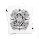 7 and 2 cards tattoo design idea