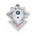 7  of diamonds and 2 cards tattoo design idea