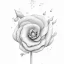 wind rain paper flowers candy clouds of lulaby tattoo design idea