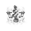 dumbbell  tattoo design idea