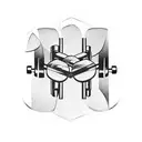 dumbbell  tattoo design idea