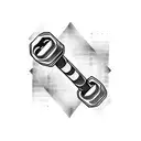 dumbbell  tattoo design idea