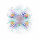 Psychedelic tribal pattern tattoo design idea