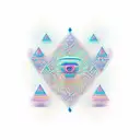 Psychedelic tribal pattern tattoo design idea