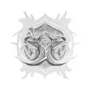 Bifurcating fractal of lizards tattoo design idea