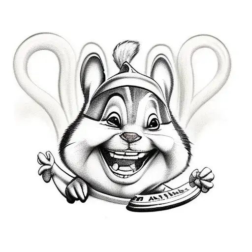 Alvin from the chipmunks smiling  tattoo design idea