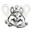 Alvin from the chipmunks smiling  tattoo design idea