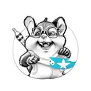 Alvin from the chipmunks smiling  tattoo design idea