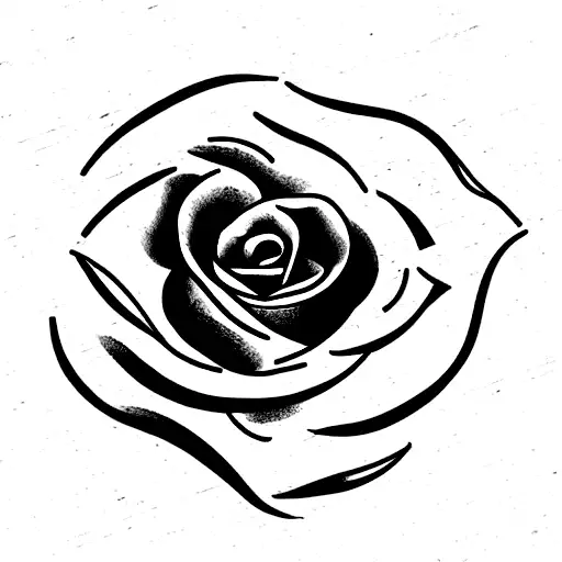 rose with long stem and thorns tattoo design idea