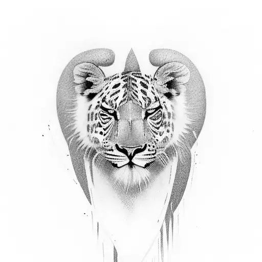 A captivating tattoo design featuring an African safari landscape with a submarine rising from the savannah, symbolizing the client's love for both adventure and submarining tattoo design idea