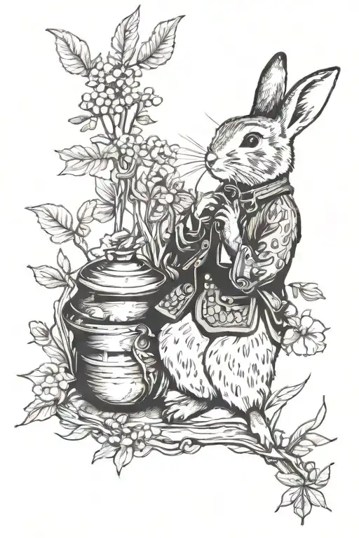 Peter rabbit tattoo design idea