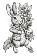 Peter rabbit, daisy tattoo design idea
