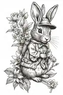 Peter rabbit, daisy tattoo design idea