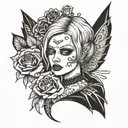 Mommy's gothic latex whore tattoo design idea