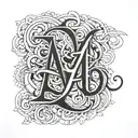 letters that spell Angila tattoo design idea