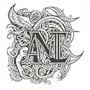letters that spell Angila tattoo design idea