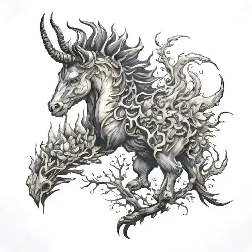 kirin mithology tattoo design idea