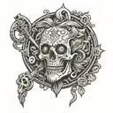 Grateful Dead Greek god mtb tattoo design idea