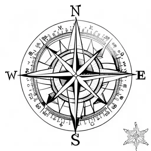 nautical Compass tattoo design idea