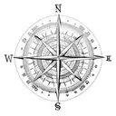 nautical Compass tattoo design idea